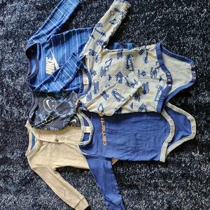 Carhartt Bodysuits Blue and Tan One Pieces